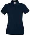SS89 630300 Fruit of the Loom Lady-Fit Premium Cotton Piqué Polo Shirt Deep Navy colour image